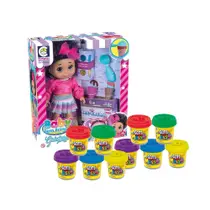 Kit Brinquedo Boneca Baby Vem Brincar Gelateria Massinha de Modelar 10 Coti Massa Cotiplas