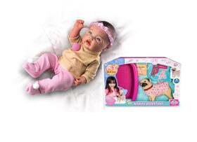 Kit Brinquedo Boneca Bebê Reborn com Acessórios Para Pet