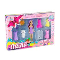 Kit Brinquedo BONECA Turma da MANU 8 Acessórios - POLIBRINQ