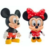 Kit Brinquedo Bonecos Minnie e Mickey 12cm Vinil - Líder Kit Brinquedo Bonecos Minnie e Mickey 12cm Vinil - Líder