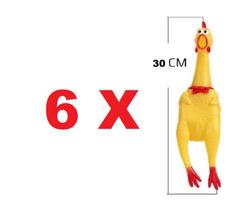 Kit Brinquedo Cachorro 6 Galinha Frango Gritador 30 cm - Frango Gritador Kit Brinquedo Cachorro 6 Galinha Frango Gritador 30 cm - Frango Gritador