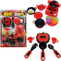 Kit Brinquedo Chefe De Cozinha 19 Peças Brincando De Casinha