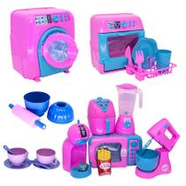 Kit Brinquedo Cozinha Forma Air Fryer Batedeira Xícara 23pç Kit Brinquedo Cozinha Forma Air Fryer Batedeira Xícara 23pç