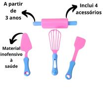 Kit Brinquedo Cozinha Infantil 4 Peças Casinha Confeiteiro Zucatoys