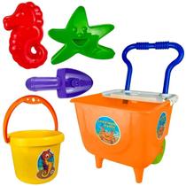 Kit Brinquedo de Areia Baldinho Pazinha Carrinho - Tilin