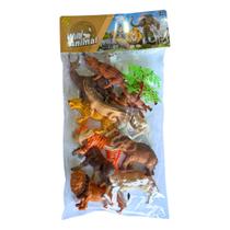 Kit Brinquedo de Borracha Animais Selvagens 13 Peça Diversos Kit Brinquedo de Borracha Animais Selvagens 13 Peça Diversos