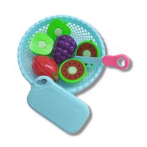 Kit Brinquedo De Frutas tiras autocolantes + Acessórios 7 Peças para diversão das crianças kit completo