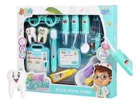 Kit Brinquedo Dentista Infantil Com Acessórios(Azul)