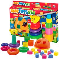 Kit Brinquedo Didático Encaixe Cores E Formas Educativo Bebê