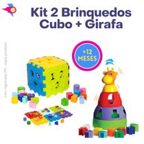Kit Brinquedo Educativo Didático Encaixe Bebe Infantil