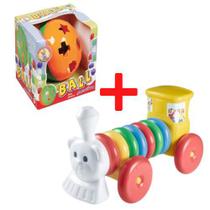 Kit brinquedo educativo infantil menino menina trem bolinha - Pica Pau