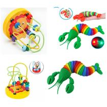 Kit Brinquedo Educativo Labirinto Aramado + Lagosta com Luzes Tipo:Animais.Lagosta Kit Brinquedo Educativo Labirinto Aramado + Lagosta com Luzes Tipo:Animais.Lagosta