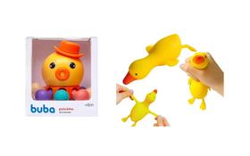 Kit Brinquedo Educativo Polvinho E Pato Puxa Anti Stress