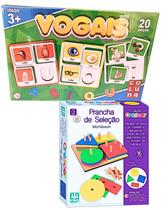 Kit Brinquedo Educativo Sensorial Prancha De Seleção Encaixe 16 Peças E Jogo Das Vogais Interativo Raciocinio Kit Brinquedo Educativo Sensorial Prancha De Seleção Encaixe 16 Peças E Jogo Das Vogais Interativo Raciocinio