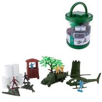 Kit Brinquedo Exercito Soldados De Guerra Soldadinhos 81 Pçs