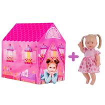 Kit Brinquedo Faz de Conta Bebe Elisi com Minha Barraca Kit Brinquedo Faz de Conta Bebe Elisi com Minha Barraca