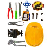 Kit Brinquedo Ferramentas Infantil Construtor Engenheiro 11 Peças Kit Brinquedo Ferramentas Infantil Construtor Engenheiro 11 Peças