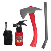 Kit Brinquedo Forças Especiais Bombeiros em Ação Ferramentas com 4 peças Para Crianças 3+ - Etitoys Kit Brinquedo Forças Especiais Bombeiros em Ação Ferramentas com 4 peças Para Crianças 3+ - Etitoys