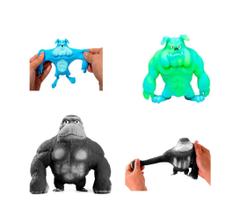 Kit Brinquedo Gorila Cachorro Antiestresse Estica Braço Kit Brinquedo Gorila Cachorro Antiestresse Estica Braço