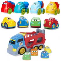 Kit Brinquedo Infantil Baby Caminhão +12 Carrinhos Educativo
