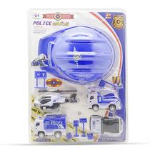 Kit Brinquedo Infantil Brincando De Ser Polícia Com Capacete