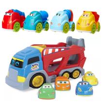 Kit Brinquedo Infantil Carrinhos Bebê Profissão C/ Caminhão