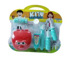 Kit Brinquedo Infantil Dentista Verde 6 Peças Menino