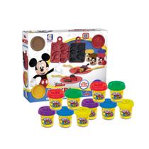 Kit Brinquedo Infantil Massinha de Modelar Churrascaria Mickey Disney 10 Coti Massa Cotiplas