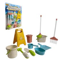 Kit Brinquedo Infantil Mini Faxina 11 Pçs Bonecas Divertido
