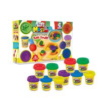 Kit Brinquedo Infantil Pizzaria Massinha de Modelar 10 Potes de Coti Massa Cotiplás