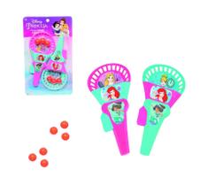 Kit Brinquedo Lança Bolinhas Dupla Princesas Disney Original