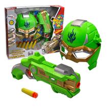 Kit Brinquedo Lançador Dardos com Máscara - Verde Toys & Toys