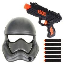 Kit Brinquedo Lançador De Dardos Com Máscara Robô Kit Brinquedo Lançador De Dardos Com Máscara Robô