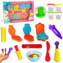 Kit Brinquedo Massinha de Modelar Infantil Com Forminhas