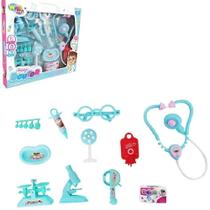 Kit brinquedo médico infantil 10 peças doutor e enfermagem completo