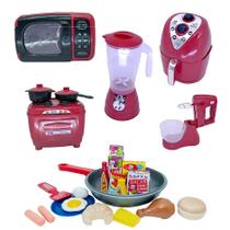 Kit Brinquedo Menino Vermelho Batedeira Frigideira 24pç