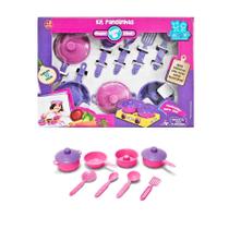 Kit Brinquedo Panelinha ComidinhaInfantil Cozinha Menina Kit Brinquedo Panelinha ComidinhaInfantil Cozinha Menina
