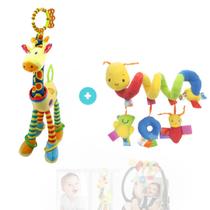 Kit Brinquedo Para Bebê Mobile Para Berço Mordedor Carrinho Chocalho