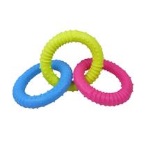 Kit Brinquedo Pet Argola Tripla Para Cachorro C/ 3 Peças