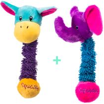 Kit Brinquedo Pet MADOG SAVANA: 2 pelúcias elásticas