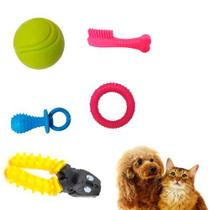 Kit Brinquedo Pet Para Cachorro e Gato com 5 Unidades