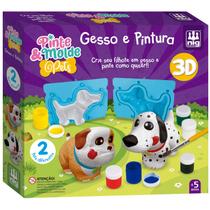 Kit Brinquedo Pinte e Molde Crie Seu Pet Gesso e Pintura Nig