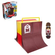 Kit Brinquedo Pista Skate De Dedo Tech Deck Original + Fingerboard Original Tech Deck Resistente
