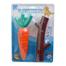 Kit Brinquedo Queridinhos Cenoura E Graveto Nylon Buddy Toys