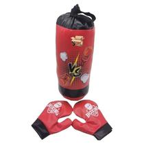 Kit Brinquedo Saco De Pancada Boxe Infantil Com Par De Luvas