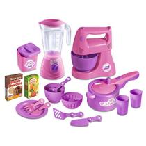 Kit Brinquedo Show De Cozinha Infantil Chef Kids 22 Peças Liquidificadora Panelas Utensílios Para Crianças Comidinha Faz De Conta