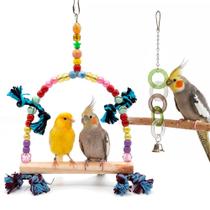 Kit Brinquedo Sino com Elos + Balanço Redondo Happy Bird Kit Brinquedo Sino com Elos + Balanço Redondo Happy Bird