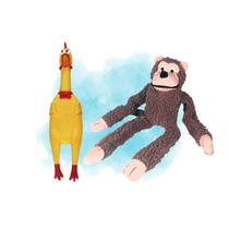 Kit Brinquedo Sonoro De Pelúcia Ideal Para Filhotes