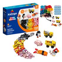kit Brinquedos Blocos de Montar Criativos 300 peças Xalingo