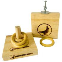 Kit Brinquedos Caça Argolas E Plataforma Madeira Calopsita